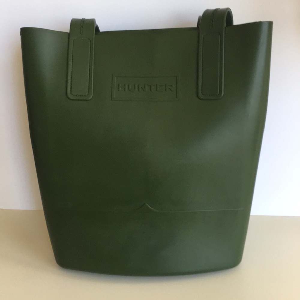 HUNTER for Target Rubber Tote Bag in Olive NWT - Picture 3 of 4